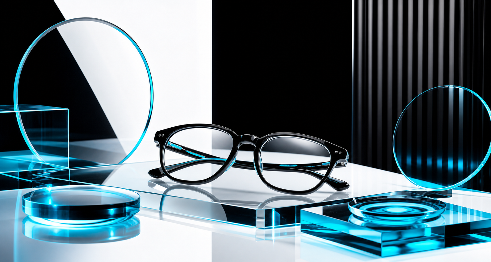 Gafas y empaque para entrega